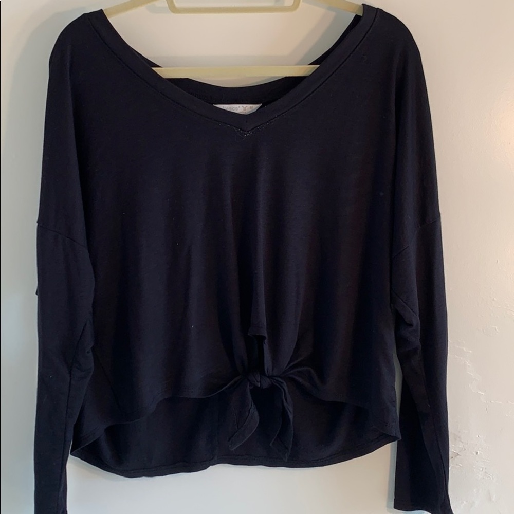 Bat wing mid crop top